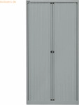 Bisley Rollladenschrank Euro Stahl 4 Fachb&ouml;den H&ouml;he 1979mm silber/silb
