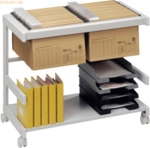 mcbuero.de Aktenwagen 81x43x67cm 1 H&auml;ngeregister/1 Boden grau