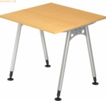 mcbuero.de Schreibtisch A-Fu&szlig; 80x80 Buche