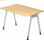 mcbuero.de Schreibtisch A-Fu&szlig; 120x80cm Ahorn