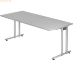 mcbuero.de Schreibtisch 1800x800mm Grau