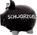 KCG Spardose Schwein -Schwarzgeld- - Keramik gro&szlig;.