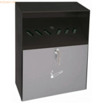 Wedo Wandascher mit Dach grau/schwarz