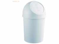 Helit Abfallbehälter 6l Kunststoff mit Push-Deckel lichtgrau