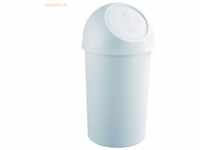 Helit Abfallbehälter 25l Kunststoff mit Push-Deckel lichtgrau