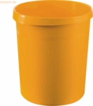 Han Papierkorb Grip mit Griffmulden 18 Liter gelb