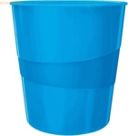 Leitz Papierkorb Wow 15l Polystyren blau metallic