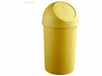 Helit Abfallbehälter 45l Kunststoff mit Push-Deckel gelb