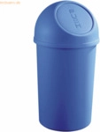 2 x Helit Abfallbeh&auml;lter 45l Kunststoff mit Push-Deckel blau