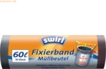 Swirl M&uuml;llbeutel 60l mit Fixierband anthrazit VE=10 St&uuml;ck