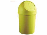 6 x Helit Abfallbehälter 6l Kunststoff mit Push-Deckel gelb