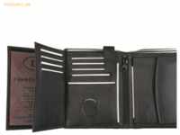Alassio Kombibörse Hochformat 9,8x12x2cm Leder schwarz