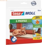 10 x Tesa E-Profil Gummidichtung tesamoll 10mx9mmx4mm braun