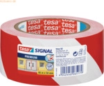 6 x Tesa Markierungsklebeband tesa Signal Premium 50mmx66m rot/wei&szlig;