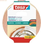 12 x Tesa Malerkrepp 25mx25mm f&uuml;r Rundungen beige