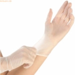 HygoStar Vinyl-Handschuh Ideal puderfrei M 24cm wei&szlig; VE=100 St&uuml;ck