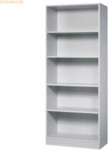 mcbuero.de Regal 5 Ordnerh&ouml;hen BxTxH 800x400x2004mm Grau