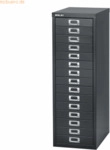 Bisley Schubladenschrank Basis A4 15 Sch&uuml;be schwarz