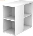 mcbuero.de Anstellcontainer BxTxH 400x800x720-760mm Wei&szlig;