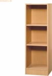 mcbuero.de Regal 3 Ordnerh&ouml;hen BxTxH 406x400x1270mm Buche