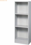 mcbuero.de Regal 3 Ordnerh&ouml;hen BxTxH 406x400x1270mm Grau