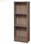 mcbuero.de Regal 3 Ordnerh&ouml;hen BxTxH 406x400x1270mm Nussbaum