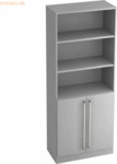 mcbuero.de Regal 5 OH 80x42x200,4cm 2 T&uuml;ren unten Sockelblende Griff C