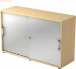 mcbuero.de Schiebet&uuml;rschrank Derie 9 2 OH BxTxH 120x40x74,8cm Griff CE