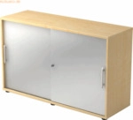mcbuero.de Schiebet&uuml;rschrank Derie 9 2 OH BxTxH 120x40x74,8cm Griff RE
