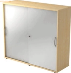 mcbuero.de Schiebet&uuml;renschrank Serie 9 3OH BxTxH 120x40x110cm Griff BM