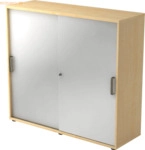 mcbuero.de Schiebet&uuml;renschrank Serie 9 3OH BxTxH 120x40x110cm Griff SG