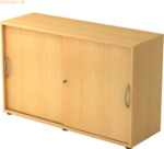 mcbuero.de Schiebet&uuml;rschrank Derie 9 2 OH BxTxH 120x40x74,8cm Griff BM