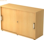 mcbuero.de Schiebet&uuml;rschrank Derie 9 2 OH BxTxH 120x40x74,8cm Griff CE