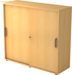 mcbuero.de Schiebet&uuml;renschrank Serie 9 3OH BxTxH 120x40x110cm Griff SG