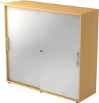 mcbuero.de Schiebet&uuml;renschrank Serie 9 3OH BxTxH 120x40x110cm Griff RE