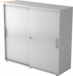 mcbuero.de Schiebet&uuml;renschrank Serie 9 3OH BxTxH 120x40x110cm Griff BM