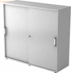 mcbuero.de Schiebet&uuml;renschrank Serie 9 3OH BxTxH 120x40x110cm Griff CE