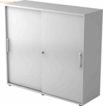 mcbuero.de Schiebet&uuml;renschrank Serie 9 3OH BxTxH 120x40x110cm Griff RE