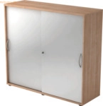 mcbuero.de Schiebet&uuml;renschrank Serie 9 3OH BxTxH 120x40x110cm Griff BM