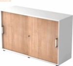 mcbuero.de Schiebet&uuml;rschrank Derie 9 2 OH BxTxH 120x40x74,8cm Griff CE