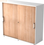 mcbuero.de Schiebet&uuml;renschrank Serie 9 3OH BxTxH 120x40x110cm Griff CE