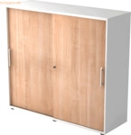 mcbuero.de Schiebet&uuml;renschrank Serie 9 3OH BxTxH 120x40x110cm Griff RE
