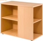 mcbuero.de Anstellcontainer BxTxH 400x800x720-760mm Buche
