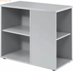mcbuero.de Anstellcontainer BxTxH 400x800x720-760mm Grau