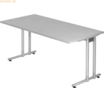 mcbuero.de Schreibtisch 1600x800mm Grau