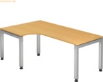 mcbuero.de Schreibtisch 200x120cm 90 Grad Buche