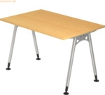 mcbuero.de Schreibtisch A-Fu&szlig; 120x80cm Buche