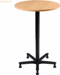 mcbuero.de S&auml;ulentisch 80cm Buche/schwarz