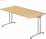 mcbuero.de Schreibtisch 1600x800mm Ahorn