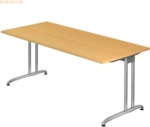 mcbuero.de Schreibtisch 1800x800mm Buche